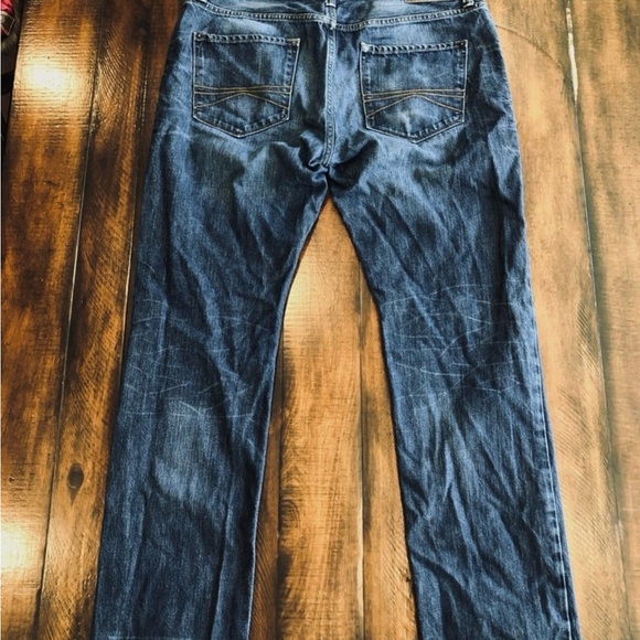 Express Jeans Rocco Slim Skinny Fit Mens size 33x32 Dark blue wash - Picture 8 of 13